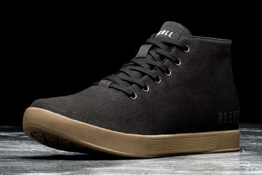 Nobull Canvas Mid Men's Trainers Black | Australia (MO3627)